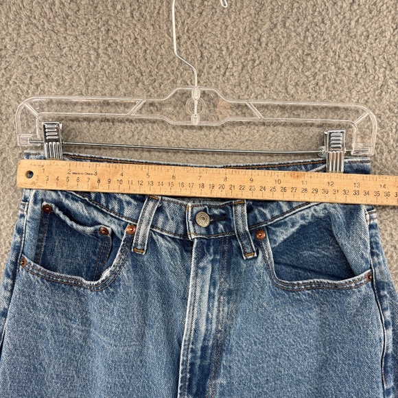 Abercrombie & Fitch The Loose High Rise Jeans Women’s Size 27 / 4 Long Blue Medi - Picture 5 of 11